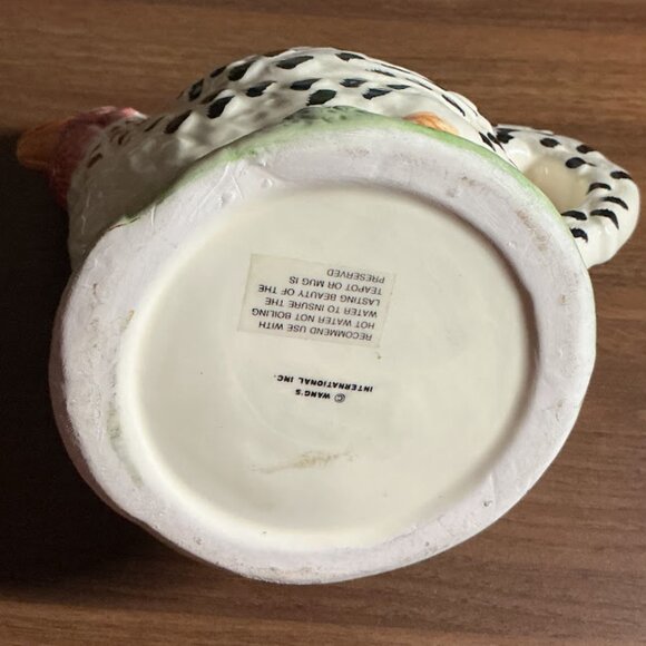 VINTAGE WANGS INTERNATIONAL CERAMIC ROOSTER DECORATIVE TEAPOT - Picture 8 of 8